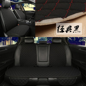 Large Size Flax Car Seat Cover Protector Linen Front or Rear Seat Back Cushion Pad Mat Backrest for Auto Interior Truck Suv Van