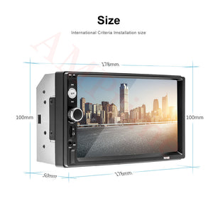 AMPrime Universal 2 din Car Multimedia Player Autoradio 2din Stereo 7" Touch Screen Video MP5 Player Auto Radio Backup Camera