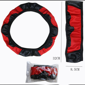 Car Steering Wheel Cover  Breathable Anti Slip PU Steering Covers Suitable 37-38cm Auto steering wheel protective Decoration