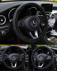 Car Steering Wheel Cover  Breathable Anti Slip PU Steering Covers Suitable 37-38cm Auto steering wheel protective Decoration