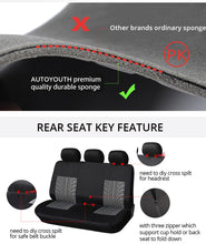 Load image into Gallery viewer, 7PCS Track Detail Style Car Seat Covers Set Polyester Fabric Universal Fits Most Cars Covers Car Seat Protector
