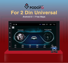 Load image into Gallery viewer, Podofo 2 din Car Radio 2.5D GPS Android Multimedia Player Universal 7&quot; audio Navigation For Volkswagen Nissan Hyundai Kia Toyota
