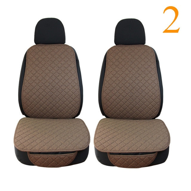 Buy Storage bag Auto-Time Flax Car Seat Covers Front/Rear/Full Set Car Seat  Cushion Linen Fabric Seat Pad Protector Car Accessories Anti-slip Easy to  organize (Color Name : 1pc front seat cover) Online