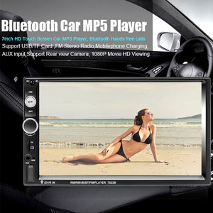 Podofo 2 din Car Radio 7" HD Autoradio Multimedia Player 2DIN Touch Screen Auto audio Car Stereo MP5 Bluetooth USB TF FM Camera