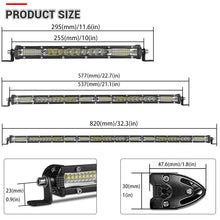 Load image into Gallery viewer, Ultra Slim 10 20 30 inch led light bar 12V 24V Led Bar Combo Spot Flood Driving Light for Jeep ATV Trucks Tractor off road 4x4
