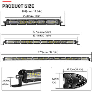 Ultra Slim 10 20 30 inch led light bar 12V 24V Led Bar Combo Spot Flood Driving Light for Jeep ATV Trucks Tractor off road 4x4