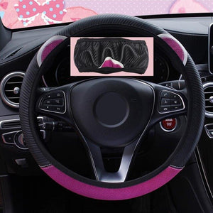 LEEPEE Cute Cartoon Cat Ear Steering Wheel Cover Universal Car-styling Car Steering-Wheel Handle Covers Auto Decoration