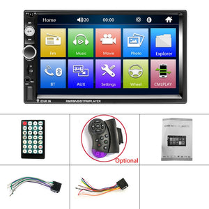 Podofo 2 din Car Radio 7" HD Autoradio Multimedia Player 2DIN Touch Screen Auto audio Car Stereo MP5 Bluetooth USB TF FM Camera