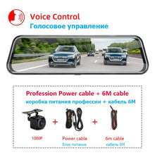 Load image into Gallery viewer, Jansite 10 inches Touch Screen 1080P Car DVR stream media Dash camera Dual Lens Video Recorder Rearview mirror 1080p Rear camera
