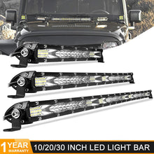 Load image into Gallery viewer, Ultra Slim 10 20 30 inch led light bar 12V 24V Led Bar Combo Spot Flood Driving Light for Jeep ATV Trucks Tractor off road 4x4
