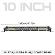 Load image into Gallery viewer, Ultra Slim 10 20 30 inch led light bar 12V 24V Led Bar Combo Spot Flood Driving Light for Jeep ATV Trucks Tractor off road 4x4
