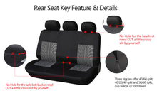 Load image into Gallery viewer, AUTOYOUTH Brand Embroidery Car Seat Covers Set Universal Fit Most Cars Covers with Tire Track Detail Styling Car Seat Protector
