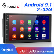 Load image into Gallery viewer, Podofo 2 Din Android Car Radio GPS Bluetooth Audio Stereo WIFI USB FM 2Din Auto Autoradio For VW Nissan Hyundai toyota CR-V KIA
