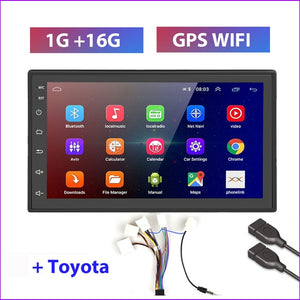 Podofo 2 Din Android Car Radio GPS Bluetooth Audio Stereo WIFI USB FM 2Din Auto Autoradio For VW Nissan Hyundai toyota CR-V KIA