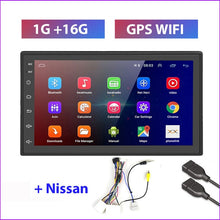 Load image into Gallery viewer, Podofo 2 Din Android Car Radio GPS Bluetooth Audio Stereo WIFI USB FM 2Din Auto Autoradio For VW Nissan Hyundai toyota CR-V KIA
