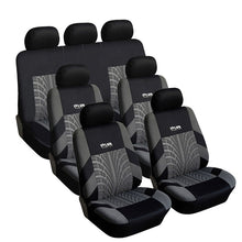 Load image into Gallery viewer, 7PCS Track Detail Style Car Seat Covers Set Polyester Fabric Universal Fits Most Cars Covers Car Seat Protector
