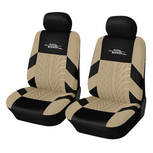 7PCS Track Detail Style Car Seat Covers Set Polyester Fabric Universal Fits Most Cars Covers Car Seat Protector