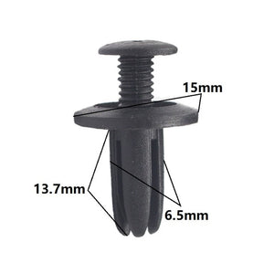 50 Pcs Push in 6mm 6.5mm 7mm 8mm expansion retainer clip For Car Engine Cover Door Trim Panel Bumper Trunk Fender Fastener Rivet