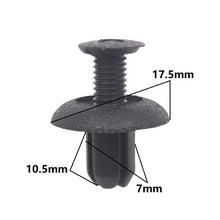 Load image into Gallery viewer, 50 Pcs Push in 6mm 6.5mm 7mm 8mm expansion retainer clip For Car Engine Cover Door Trim Panel Bumper Trunk Fender Fastener Rivet
