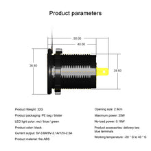 Load image into Gallery viewer, QC 3.0 USB Charger Socket Outlet Power Charger Blue LED Digital Display Car Cigarette Lighter For Motorcycle Auto Truck ATV Boat
